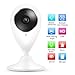 Produktbild 720P HD WiFi Sicherheit IP Kamera Überwachungskamera mit Speicherkarte, Nachtsicht, App Remote Monitor Unterstützung für Alexa, Zwei-Wege-Audio, PIR Bewegungsmelder usw. (weiß)(EU)