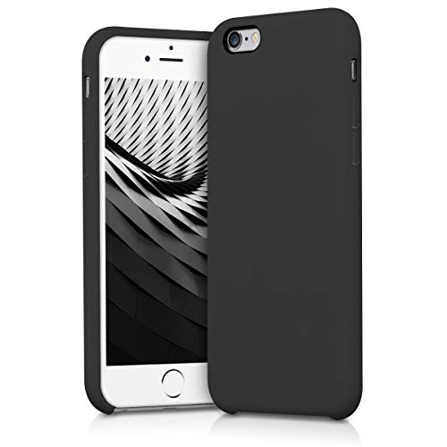 kwmobile Funda para Apple iPhone 6 / 6S - Carcasa de [TPU] para teléfono móvil - Cover [Trasero] en [Negro Mate]