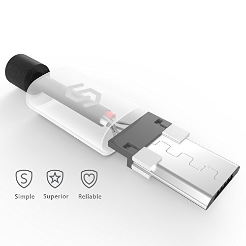 Micro USB Kabel [2-Pack, 1m] Syncwire 2.4A USB Ladekabel - Schnellladekabel fÃ¼r Android Smartphones, Samsung, HTC, Sony, Nexus und mehr - Nylon Space Grau