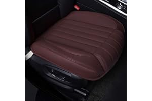 HONCENMAX Car Seat Cover Cushion, Auto Bottom Front Driver & Passenger Seat Protector Pad with Leg Support Pillow /3D Edge Wrapping, Fit Most Sedan, Vehicles, SUV, or Van - 1PC
