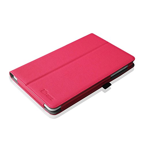 Fintie Odys Ieos Quad white Edition X610092 / Ieos Quad Pro Office Edition (10,1 Zoll) Tablet-PC Hülle – Slim Fit Folio Kunstleder Schutzhülle Cover Tasche mit Ständerfunktion und Stylus-Halterung, Magenta - 9