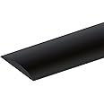 1M Laminate Flooring Threshold Transition Strip,PVC Door Bars for Doorways,Self Adhesive Vinyl Floor Edge Trim,Tile to Laminate Beading,Floor Joining Strip Gap Covering(4cm,Black)