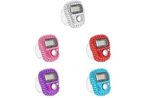 HUNYA Compteurs de Doigts Compteur D'anneaux Compteur de Clics Compteur de Rangée de Tricot Compteur de Doigt Électronique Compteur de Doigt Numérique Compteurs de Comptage à Main