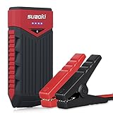 Suaoki T10 - Arrancador de Coche 12000mAh, 400A Jump Starter Cargador de 12V Batería Para Vehículo (Batería Externa, LED, Arranque Kit Para Coche) Negro&Rojo