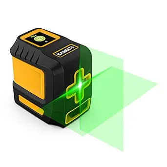 KAIWEETS Laser Level with Magnetic Base, Self-Leveling and Adjustable Lightness Line Cross Laser Level, 98ft, Green - KAIWEETS T03