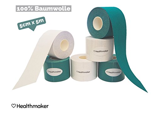 Kinesiologietape by <3 Healthmaker 5cm * 5m Baumwolle 6er Pack - 2