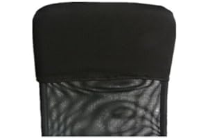 MoguGo Kopf Kissenbezug Rückenlehne Husse Stuhl Rückgehäuse Stuhl Rückenschutz (Schwarz, 35x48cm)