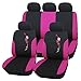 Produktbild universal Sitzbezüge für Auto Schonbezüge Sitzbezug Schonbezug Set Sitzschoner Komplettset Schwarz-pink 7287