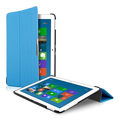 kwmobile Hülle für Acer Iconia Tab 10 (A3-A20) - Smart Cover Case Tablet Schutzhülle Kunstleder - Ultra Slim Tabletcase Hellblau
