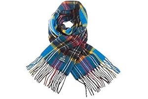 Clans of Scotland - Pure Lamb’s wool Scottish Clan Tartan Scarf- 100% Wool - Pure Wool Tartan Plane Scarf - Perfect for Men and Women - 12x60 Inches