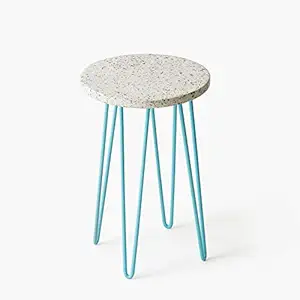 Casa Decor Speckled Stone Plant Stand Blue Balcony, Living Room and Hallway Space Decor Outdoor