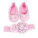 Produktbild Malloom® neugeborenes Baby 3-6 Monate Cartoon Schafe Fotografie Prop Baby Kleinkind Schuhe + Stirnband Set (rot, 11)