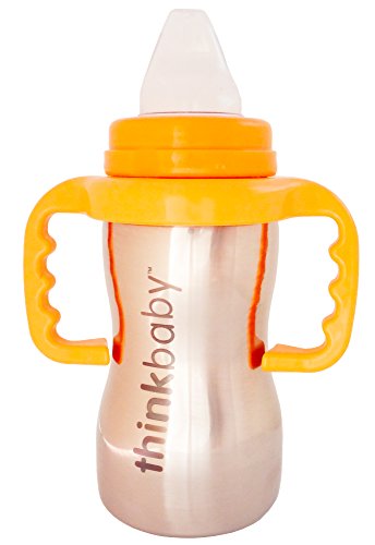 Preisvergleich Produktbild Thinkbaby Trinklernflasche, Schnabeltasse, Trinklerntasse, Trinkbecher aus Edelstahl - Schnabelbecher aus rostfreien Edelstahl für Kleinkinder - Kein BPA - 290ml (9oz)