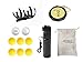 Produktbild posma bh010 Golf Ball Halter Clip, Tour Ball und PU Bal Bundle Set mit 1 Ball Halter + 2 Tour Ball + 6 pcs PU Ball + 1 Wet Scrub MADOOMA Wasser Pinsel + 18 Löcher Score Zähler + 1 Flann