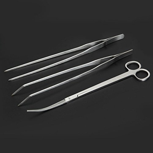 Preisvergleich Produktbild Bazaar 3 PCS Aquarium Pflanze Wartung Edelstahl Pinzette Schere