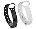 Produktbild DSstyles Ersatzband für Misfit Shine Wristband 2 Pcs Sport Fitness Handgelenk Armband Activity Armband mit Schließe - Schwarz und Weiß