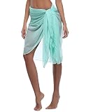 pareo verde smeraldo Este pareo de playa se puede combinar con un disfraz de traje de baño, un vestido de pareo para las noches en la ciudad, una falda de abrigo, un chal de playa o un pañuelo para la cabeza.Estas bufandas pareo de playa están disponibles en varios colores.