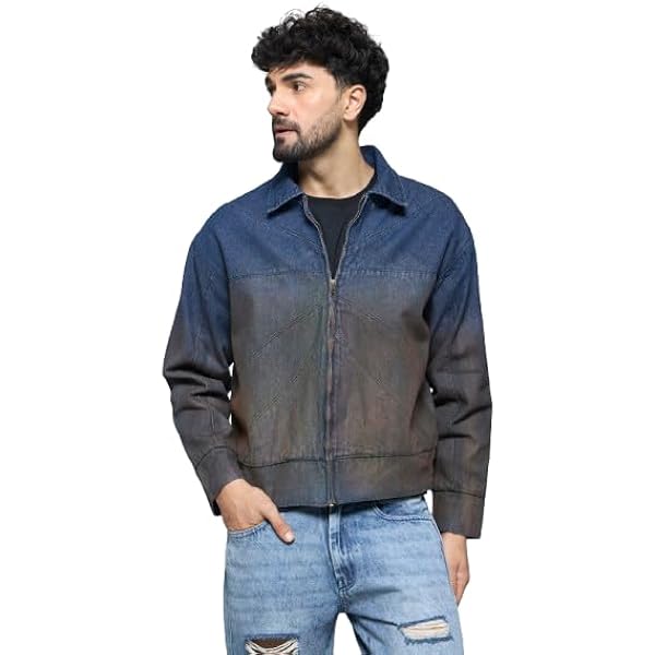 Buy FUGAZEE Black & Grey Corduroy Moto Jacket for Men | Soft Touch