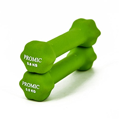 PROMIC 0.5kg – 10kg Neopren beschichtet Hantel Gewichte Fitness Zuhause Gymnastik Übung (Lieferumfang: in einem Paar) - 2
