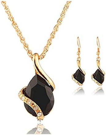 Waroomvan Clearance Deals Necklace+Earrings Jewelry Set Womens Bohemia Chain Necklace Earrings Jewelry Color Black