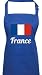 Produktbild ShirtInStyle Kochschürze Latzschürze FRANKREICH France Länderschürze, Farbe Royal