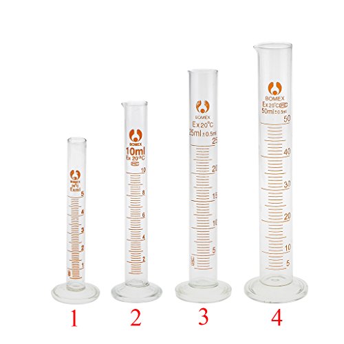 MagiDeal Glas-Messzylinder Measure Lab Chemielabor Messen Graduierte Professionelle 5ml - 3