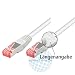 Produktbild Tecline 715003W Category 6 Ethernet Kabel mit schmalem Knickschutz (0,3 m) weiß