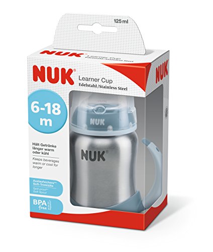 NUK Learner Cup, Flaschenkörper aus hochwertigem Edelstahl, langlebig und hygienisch, 1 Stück, 125 ml - 3