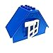 Produktbild 1 x Lego Duplo Gebäude blau 4x8x5 Dach mit Fenster weiß Zimmer Haus Wand Mauer 31454 31022