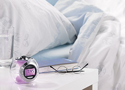 infactory Moderner Projektions-Wecker mit Farbwechsel und Naturklängen - 6