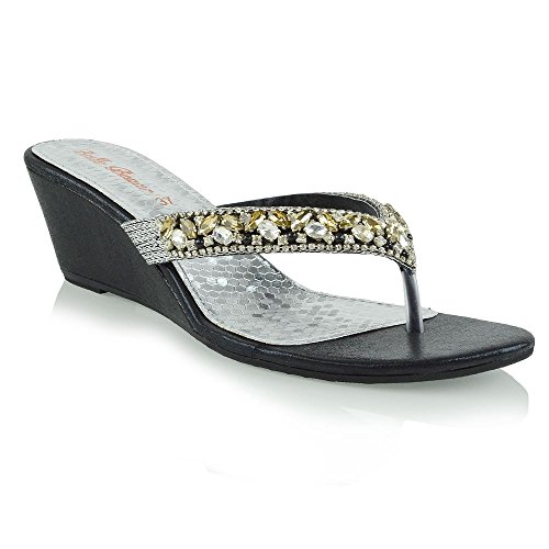 ladies sparkly flip flops