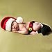 Bei wang Cute Christmas Style Baby Infant Newborn Handmade Crochet Beanie Hat Clothes Baby