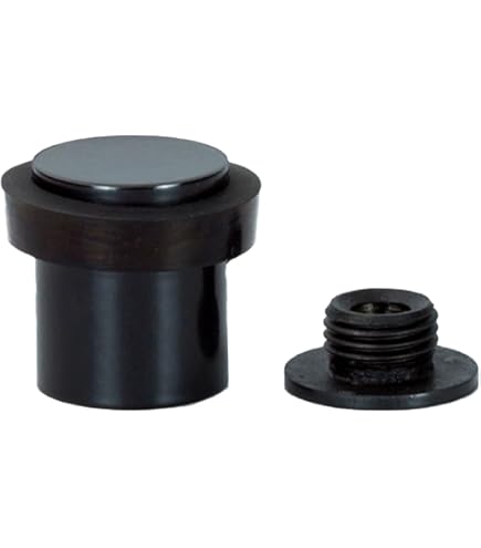 EVI Herrajes | Pack con 2 Fermaporte | 20 x 29 mm | Gomma Nera di Silicone Natu