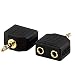 Produktbild NaiCasy 3,5 mm Stereo-Klinke auf Dual 3,5 mm Stereo-Jack-Teiler-Adapter Audio-Adapter 3,5-mm-Stereo-Klinkenstecker auf 2 x 3,5 mm Stereo-Jack-Splitter-Adapter (vergoldet, 1 Stück), Computer-Zubehör