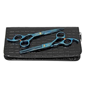 KING DO WAY Professional Salon Hair Cutting+Thinning Scissors Barber Shears Hairdressing Set Hair Tools Blue - Image 4