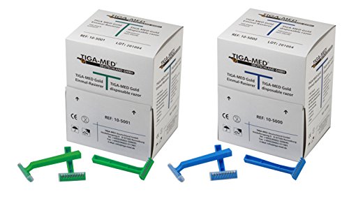 Einmal-Rasierer Einmalrasierer zweischneidig 100 Stück Original Tiga-Med Qualität Einmal Rasierer Einwegrasierer Doppelklinge - 4
