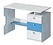 Produktbild Schreibtisch Kindertisch NUKI Kinderzimmer Babyzimmer (Norwegische Kiefer - Hellblau)