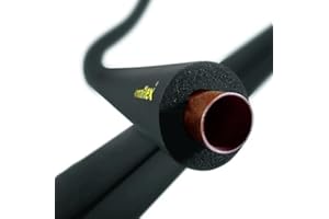 PACKNSELL Branded Premium Class O (13mm x 6mm x 2M) Foam Pipe Insulation, 13mm Wall, Suits 6mm Diameter Pipe, 2 metre Tube (unsplit)