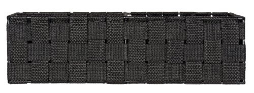WENKO 20980100 Organizer Adria Schwarz – 3 Fächer, 100 % Polypropylen, 35 x 10 x 17 cm, Schwarz - 4