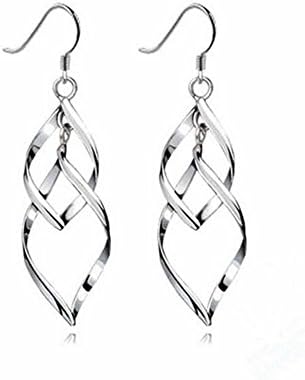 Lucky Will Women 925 Sterling Silver Earring Drops Hook Earrings Pendant Earrings Marquise Loops Design