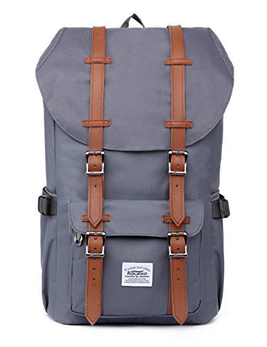 Rucksack Damen Herren Studenten Backpack KAUKKO 17 Zoll Laptop Rucksack für 15" Notebook Lässiger Daypacks Schüler Backpacks Schultaschen of 2 Side Pockets für Wandern Reisen Camping