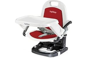 Peg Perego Rialto Alzasedia Pappa, Sedia Bimbi Portatile e Regolabile, Chiusura Compatta, Vassoio Rimovibile, Seggiolone da Viaggio per Bambini da 6 Mesi a 3 Anni (0-15 kg), Fragola