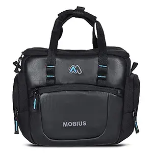 Mobius Hi Jack 100% Water Resistant DSLR/SLR Classic Black Sling Bag| with Adjustable Padded Shoulder Strap | Suitable for SLR/DSLR with 2 Lens | Flash Battery | Charger | Memory Card