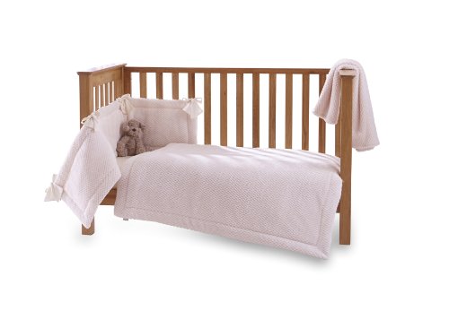 Clair de Lune Honeycomb Cot/ Cot Bed Quilt/ Bumper and Sheet Set (3 Pieces, Cream)