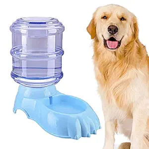 Pet Feeder and Water Food Dispenser Automatic for Dogs Cats Gravity Refill Easily Clean Self Feeding for Small Large Pets Puppy Kitten Rabbit Bunny (Blue-Tenk)