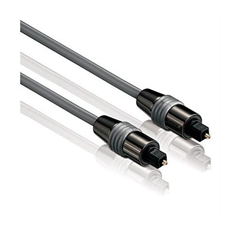 rocabo 1064 Toslink maschio - contatti dorati - cavo in fibra ottica - conduttore onda luminosa 0,5 m grigio