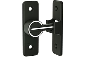 TAIPINTEE Leuchtend Türriegel Edelstahl, 90° Riegelschloss, Schlossriegel mit Schrauben, Klein Schieberiegel, Vorhängeschlossverschlüsse für alle Innen- und Außentüren Geeignet (90°)