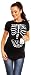 Zeta Ville - Women's Maternity Baby Skeleton Funny Print Tee Shirt Top - 085c (Black, 10/12)