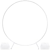 PILIN - White Metal Gold Metal Balloon Hoop Party Decoration Kit for Birthday Wedding Anniversary 6 Feet