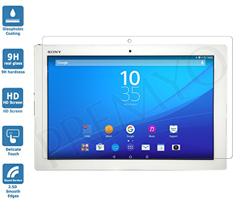 PREMYO Sony Xperia Z4 Tablet Panzerglas. Xperia Z4 Tablet Displayschutzfolie mit Härtegrad 9H und abgerundeten Ecken 2,5D. Z4 Tablet Schutzglas - 4